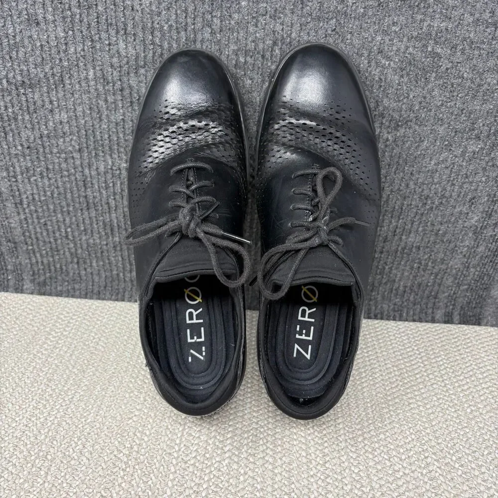 Cole Haan 2.Zerogrand Laser Wingtip Oxford Leather Black Men’s 10 WIDE C23832